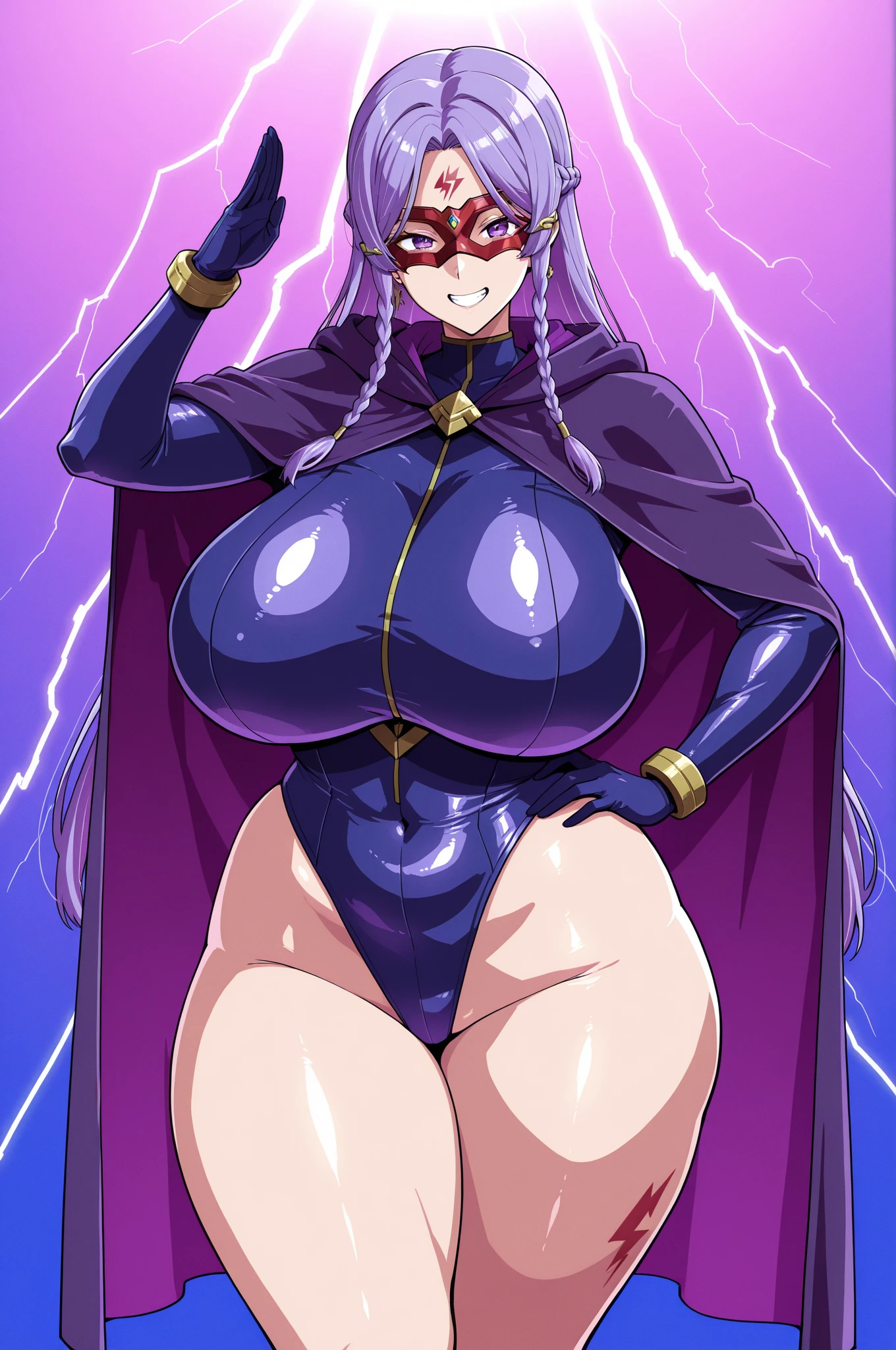 great quality, (1 woman), very focused face, diamond face, perfect eyes, (wearing mage robe), mage robe, strong shadows, full body, detailed face, (casting spell), blue flashes of light, in battle, detailed abs, shinying eyes, (masterpiece), direct light, underlight, strong jaw, (large ), massive ass, thick thighs, (long torso), wide waist, skinny torso, fit, perfect face, sexy, (blushing),
