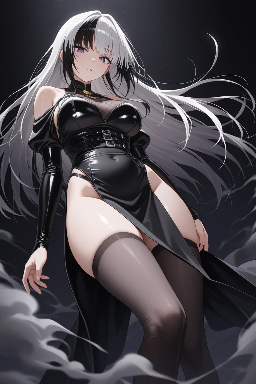 A beautiful girl with cat ears, a furry cat tail, and long white hair, wearing a gothic dress. She has a white furry tail with a brown tip, bat wings, and red eyes. Her slender body has large breasts. (best quality,4k,8k,highres,masterpiece:1.2),ultra-detailed,(realistic,photorealistic,photo-realistic:1.37),1girl, detailed facial features, beautiful detailed eyes, beautiful detailed lips, extremely detailed face and eyes, long eyelashes, elegant gothic dress, furry cat ears, furry white tail with brown tip, bat wings, red eyes, slender body, large breasts, fantasy, dark fantasy, gothic, detailed background