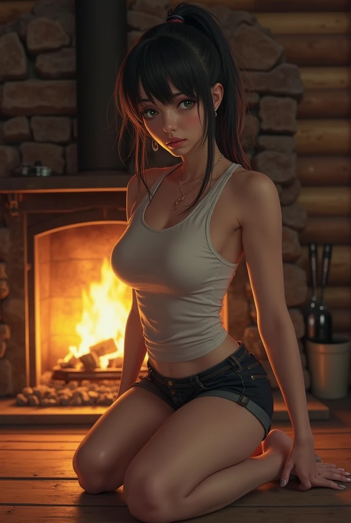 1girl, solo, extremely cute, Amazing face and eyes, (beautiful nice smile), blonde hair, (extremely detailed beautiful face), bright glossy lips, (T-shirt with loose chest:1.5), (Beautiful big breasts:1.7), (Best Quality:1.4), (Ultra-detailed), (Ultra realistic, photo-realistic:1.37), beautiful fair skin, extremely detailed CG unified 8k wallpaper, raw photos, professional photograpy, cinematic lighting, (Night scenery, quiet night forest), (bonfire, campfire:1.5), tent, (Silence, moonlight, night sky:1.3),