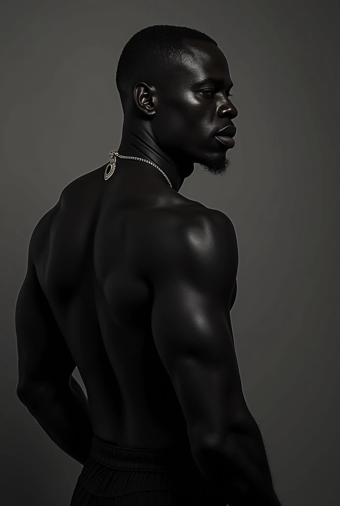 Male body male torso male man realistic black hair