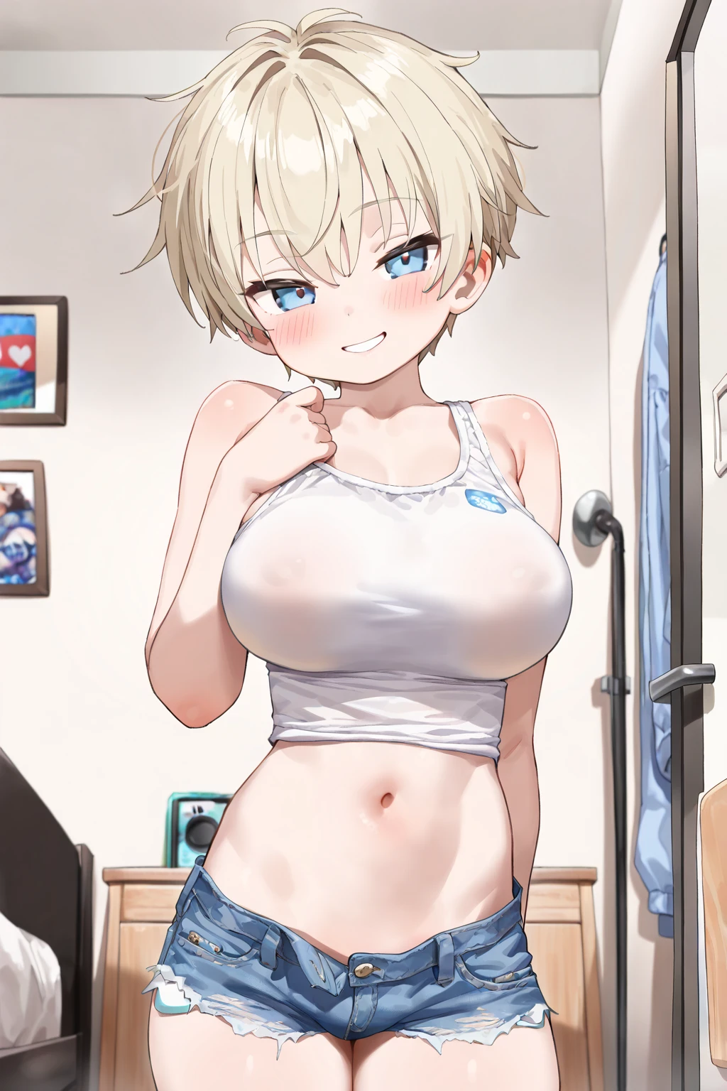((topless)), nsfw, masterpiece, solo, 1 girl, erect nipples, nipples, navel, necklace, scottish kilt, smiling, hair ornament, bare breasts, bare stomach, sweaty, cowboy shot, small breasts, puffy nipples, texts, bare arms, collarbones, blonde, flower crown, smiling, , flat chest, blue eyes, scottish skirt, small breasts, , apple basket, farm, alpine, temperate, , slim waist, snowy mountain, detailed eyes, beautiful eyes