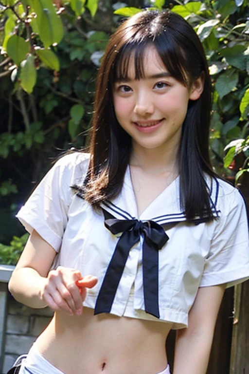 (Top Quality, Masterpiece: 1.2), (Realistic, Photorealistic: 1.37), Super Detailed, One Girl, Solo, Cute, Beautiful Detailed Sky, (Twin Tails, Standard Breasts: 1.2), (Smile: 1.2), (Erotic Laughter), Beautiful Detailed Eyes, Floating Hair, (Uniform: 2), Black Stockings, Full Body, Street, Thin