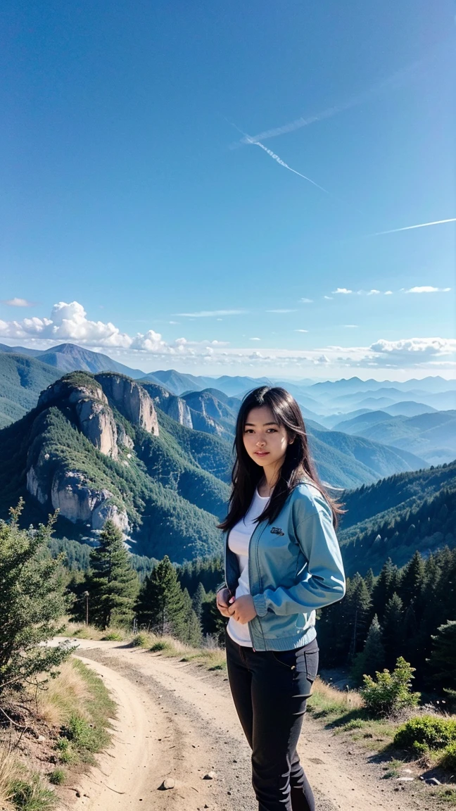 Mountain View,Tribe,Hmong,Akha,Beautiful sky,Mountain,Forest,Waterfall,Dark sky,White clouds,Forest view