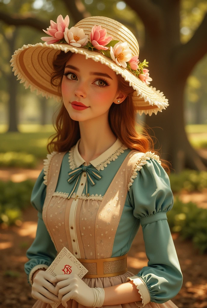 CRU photo,(realisitic, photo-realisitic:1.37),(best qualityer:1.2),(detailded), (standing alone:1.3), (20 year old Victorian girl:1.4),ssmile, (Breasts huge:1.4), victorian dress, Bblack hair, long eyelashes, (lake:1.3), ((sitting on the floor, arms up)), (legs up:1.2) Trees,gram, flowers,bridge, rowboat,clouds,blue sky,litter,picnic,break, stunning beautiful, pale skin, (perfects eyes:1.3),cinematic light, ultra high resolution, 8k hd, film grain, Perfect Anatomia, exquisitely detailded skin, best shade, dainty,Portrait of a beautiful Victorian girl, colorfully, distinct_imageio, extremely detailded CG,realisitic human-like photo