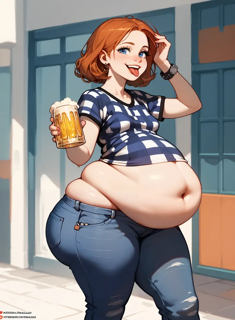 (8K, raw photo, Best quality, Masterpiece:1.2), (Intricate details), perfect eyes, Perfect face, perfect lighting, Beautiful, (Masterpiece:1.2), (Best quality:1.2), 1 girl, only, Alex, glasses, Brown eyes, happy face, Place of beauty, adult torso, plump and moving belly, Inside the stomach, you have her friends moving in her stomach belly, 17 years old, Medium breasts, (jeans, red t-shirt), holding a milkshake, cowboy shot, 3dmm