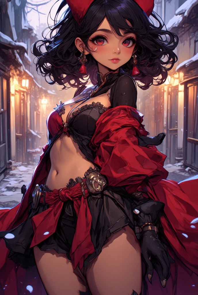 ((ultra detailed, high quality, masterpiece, dynamic light, shadows))++, (((nsfw++, enormous breasts+, wide hips, visible pussy, visib
(((anthro furry:1.2), Playboy_Reindeer, reindeer_antlers,(huge antlers:1.5,dear antlers:1.5,blooming antlers:1.5))),(large breasts:1.4),saggy breasts,((((black hair with red streaks:1.5,short hair,dreadlocks black hair:1.5)))),(((red_eyes:1.3))),intricate eyes,beautiful detailed eyes,symmetrical eyes,big eyes:1.5),(((lustrous skin:1.5,bright skin: 1.5,skin tanned,shiny skin,very shiny skin,shiny body,plastic glitter skin,exaggerated shiny skin,illuminated skin))),(spider lower abdomen,narrow waist,wide hip,athletic body,inflated legs,thick thighs,detailed body,(detailed face)),
cute,slutty,seductive,erotic,(((nsfw))),
zettai ryouiki,revealing clothing,show skin,(((Sexy goth fur coat, goth fur coat outfit, wearing a goth fur coat:1.3,dark red winter coat))),((red goth mini-skirt,red goth mini skirt with furry edge,visible thong straps, navel)),((underpants strap)),(red gothic clothes,semi-naked,with little goth clothing),((((Black Eyeshadow,Thick Black Eyeliner,Long Dramatic Eyelashes,Black Lips))),(((intricate outfit,intricate clothes,embroidered outfit,ornate outfit))),
(dynamic pose:1.0),embarrassed,(centered,scale to fit dimensions,Rule of thirds),
(((winter town decked out in festive decorationajestic Christmas tree))),(((sparkling lights over the village))),(((star-topped tree))),(((festive village square))),(((snow))),(((snow-covered scene))),(((winter wonderland))),(((snowflakes))),(((cottages and houses))),(((scenery))),
Glossy winter ornaments),highres,sharp focus,(ultra detailed,extremely detailed),(photorealistic artwork:1.37),(extremely detailed CG unity 8k wallpaper),(((vibrant colors,vibrant theme))),(intricate),(masterpiece),(best quality),artistic photography,(photography taken by sldr),(intricate background),perfect rendered face,perfect face details,realistic face,photo realistic,analog style,((intricate detail))
