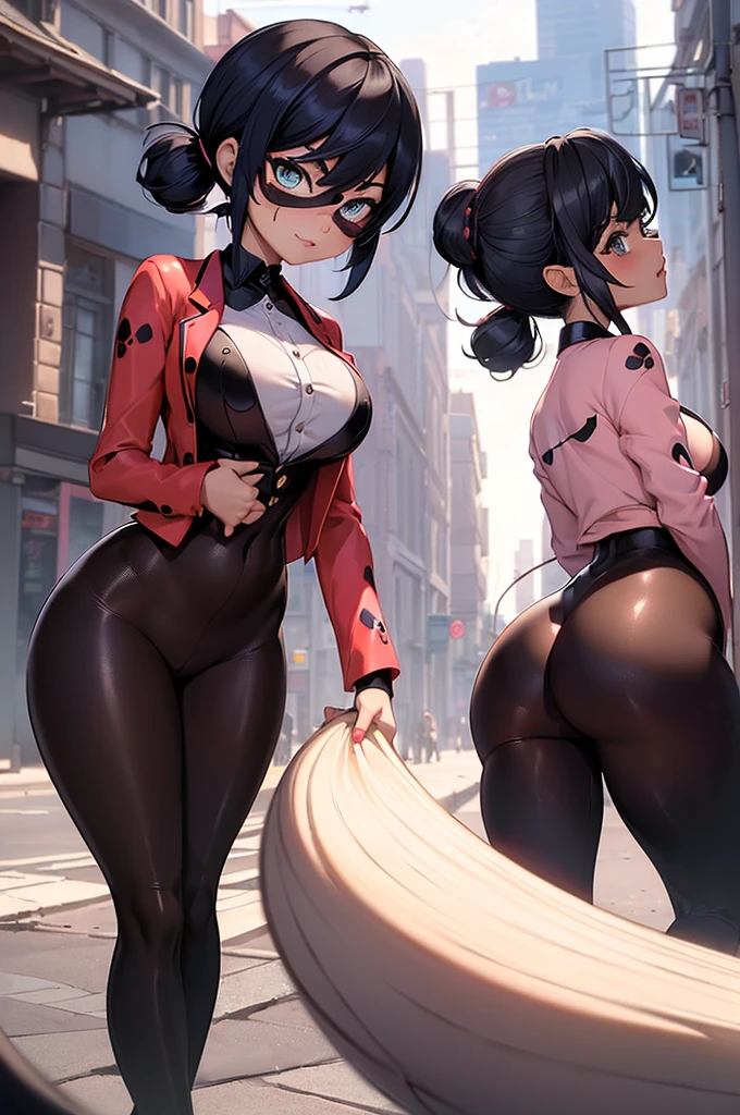 Inaba Tewi,short hair,black hair,red eyes,ass,((fat ass)),empty eyes,blank eyes,expressionless,emotionless,hypnotized,unhappy trance,hypnosis,hypnoLora,Slave,street fighter,doll suit,shadaloo doll,dollsuit,red gloves,boots,black (pantyhose),corruption,dark persona,black latex,corruption,mind control,female combatant,full body suit,extremely glossy latex,necktie,yellow tie,military,looking from back, obey,city background,night sky,full body,from back, from behind, view from back,(((pixel-perfect, detail-perfect,best quality,amazing quality,very aesthetic))),ultra highres,best detailed, Highly detailed,Beautiful body,Beautiful Nose,perfect eyes,perfect face,beautiful legs,Perfect hands,Masterpiece,perfect anatomy,illustration