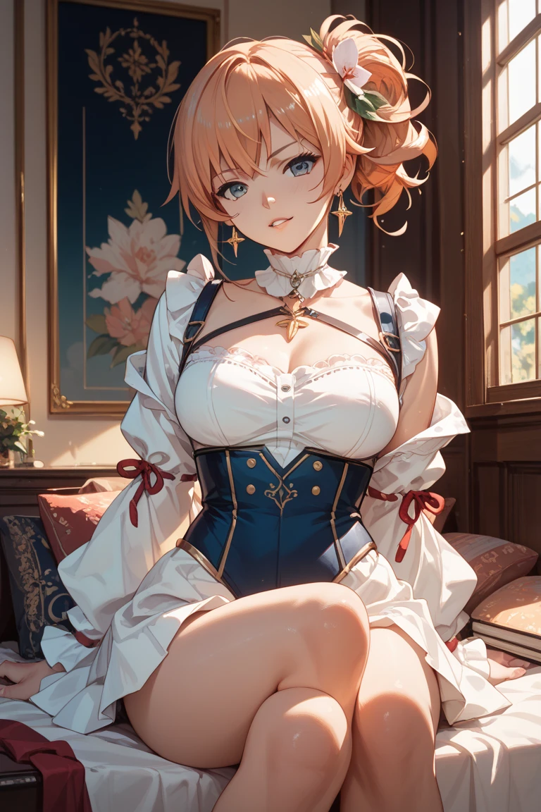 masterpiece、Soft Focus , Bright gradient watercolor、Tabletop, High resolution, 8k, Anime Women, Delicate and detailed writing 、Detailed digital illustration、high resolution, high quality、Detailed Background、Close-up photo、(((Two arms、Four fingers, One thumb)))、Detailed female face、Accurate Fingerasterpiece:1.2)、highest quality、High resolution、unity 8k wallpaper、(figure:0.8)、Highly detailed face、Perfect lighting、Highly detailed CG、(Perfect hands、Perfect Anatomy)、
(Cowboy Shot:1.1)、One girl、stand、basket、knife、Red apples、Red dress、Red ribbon、Red shawl、Red Shoes、Blonde、Short Hair、blue eyes、Big round eyes、Open your mouth、