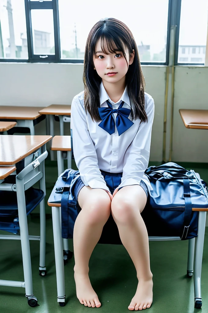 (photorealistic:1.4), best quality, masterpiece, raw 32k photo, (extremely detailed japanese beautiful girl), (extremely detailed eyes:1.2),(baby face), (lolita),(14 years old),(cute face:1.2), ultra-detailed, ultra high res, amazing, BREAK,sitting,
(school uniform:1.5),detailed school girl, (disneyland:1.4), beautiful detailed girl, bangs, cute face, miniskirt,(loafers),(baggysocks),(lace panties)