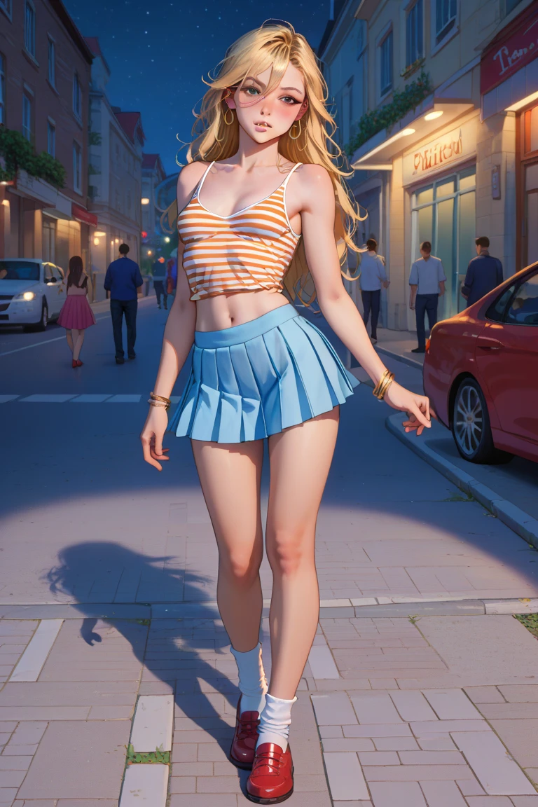 girl with、cute little、A city scape、natta、Sateen、wetty、Professional lighting、photon maping、Radio City、physically-based renderingt、nudde