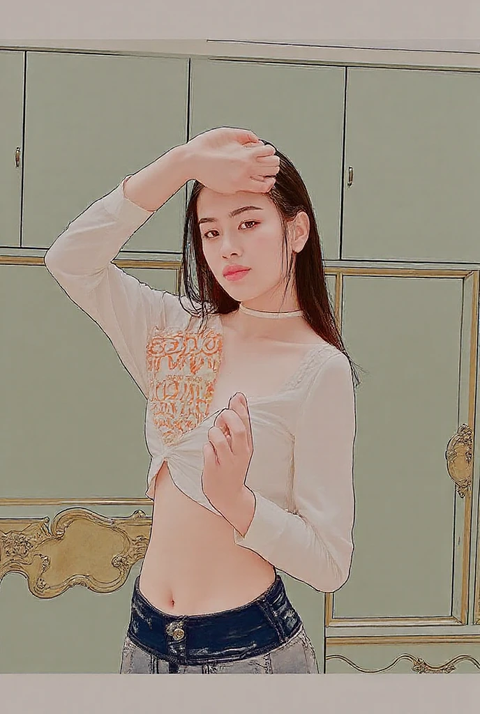 Mulher linda de camisa branca e bermuda preta posando para foto, 2 Modelo feminina de 4 anos, com corte rasgado t - camisa, vestido com uma camiseta branca, usando um top cropped sexy, camiseta branca, usando um top cropped, usando um top cropped, vestido com uma camiseta branca, Barbara Palvin, usando crop top
