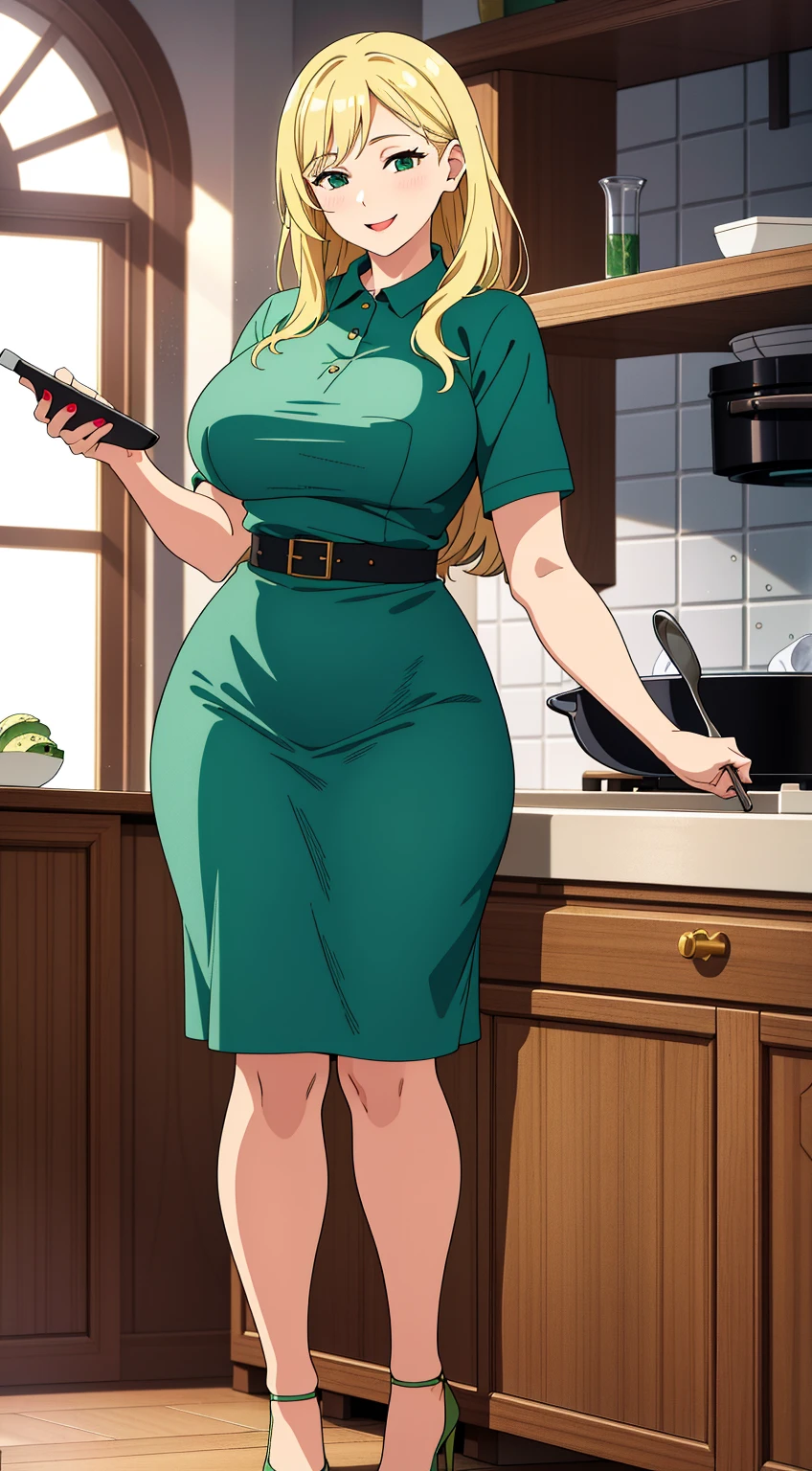 (Full body), An image of a pregnant girl giving a handjob, (handjob)