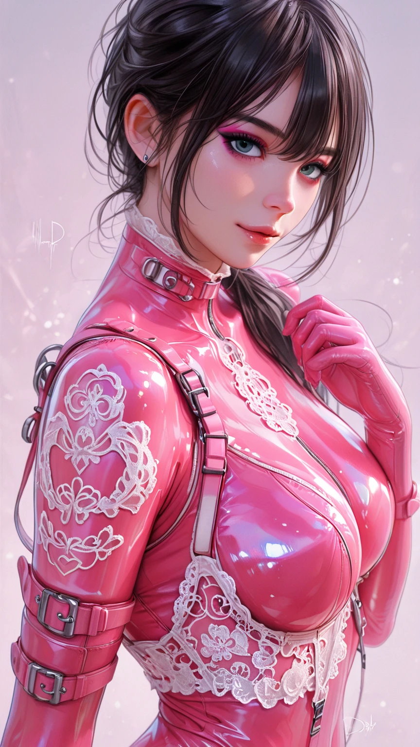 Good better hand,Solo, A brave and courageous image of a 6 member ranger team, Each one is decorated in vibrant colors such as:: ((Pink)), red is front of center, violet, Green, yellow, blue black, white,. Heart motif belt, Dynamic poses in a background that exudes energy and courage, neon, fire, plasma, Fluorescent, shocking, pink big bomber, splashing pink, running, fighting pose, action pose, Embodying the essence of the classic Sentai superhero team. Each Ranger:: The attire is sophisticated and modern, Each color has elements that reflect its theme., Ready for action. ((Camel Toe)), weapons, in sunset background , in cinematic lighting, cover art mixed cinema poster style,
