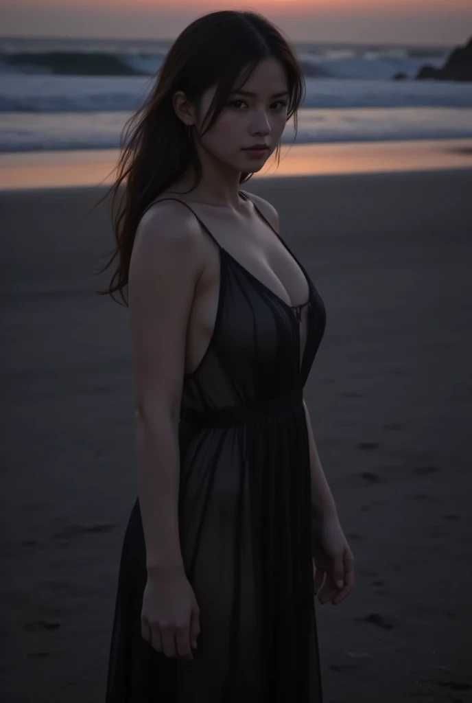 Cute beautiful woman posing on the seaside、japanes、Hair is black、Eyes are brown、yellow、White the、Purple、Red、22-year-old Japan beauty in orange see-through dress, breasts are very large and plump, And the waist is constricted and sexy、super model、Eye color is brown、Her hair color is long black、Bright blue shiny lingerie dress, lacey, Models with gorgeous Japan, japanes、Sexy Girl, Lingerie Dresses, Lingerie dresses with lace, Wearing sexy lingerie, Sexy Pose, beauty lingerie, side pose, Sexy pose with buttocks sticking out、Beautiful fece, back-view,, Blue Bikini,