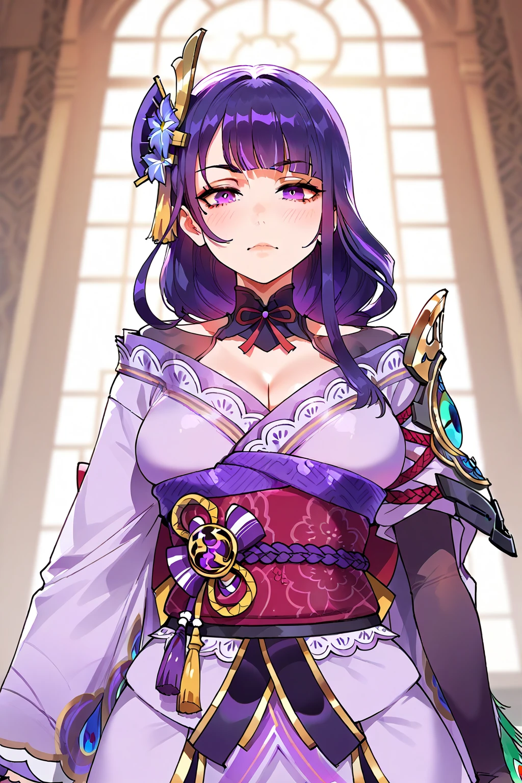 score_9,score_8_up,score_7_up,1girl,raiden_shogun_ckxl,solo,black_hair,long_hair,streaked_hair,two-tone_hair,sidelocks,hair_ornament,absurdres,highres,;\),blunt_bangs,bridal_gauntlets,commentary,long_sleeves,looking_at_viewer,low_ponytail,mitsudomoe_\(shape\),obiage,one_eye_closed,,short_kimono,shoulder_armor,simple_background,white_background,wide_sleeves,extremely detailed,high definition restrained,police,arrest,restrained,shackles,(((handcuffs, cuffs, upper body, handcuff, bound wrists))),masterpiece, best quality,raiden shogun handcuffs behind her back,2 policewoman.escort in handcuffed.handcuffed behind back.raiden shogun handcuffed,raiden shogun handcuffed .arrested.policewonan.handcuffs
