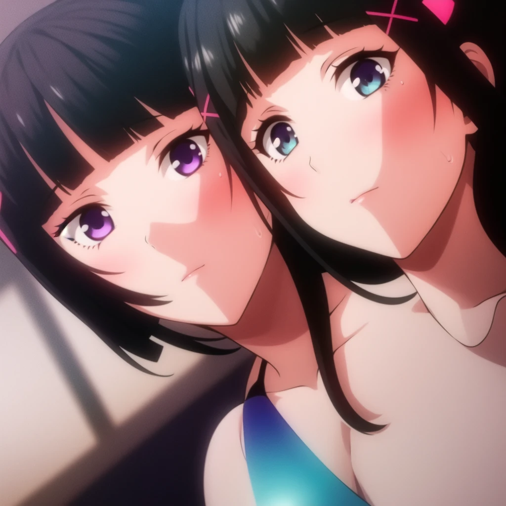 score_9, score_8_above, score_7_above, fountain_cheered up, classification_safe, , cheered up screencap, cheered up coloring, official Style, , , Uta, Girl, Uta, by the wide, (purple eyes:1.1), by white, Red hair, multicoloRed hair, (hair over one eye:1.5), two tone hair, hair divided into colors, hair rings, side locks, smile, smile,
rest dress, Love, jewelry, White dress, headphones,
rest outdoors, ocean, UtabHugging with his girlfriend, another girl, black hair, short hair,Both girls holding hands, (cowboy shot:1.5),
BREAK (masterpiece:1.2), Best Quality, High resolution, unity wallpaper 8k, (illustration:0.8), (beautiful detailed eyes:1.6), extremely detailed face, perfect lighting, Extremely detailed CG, (perfect hands, perfect anatomy),