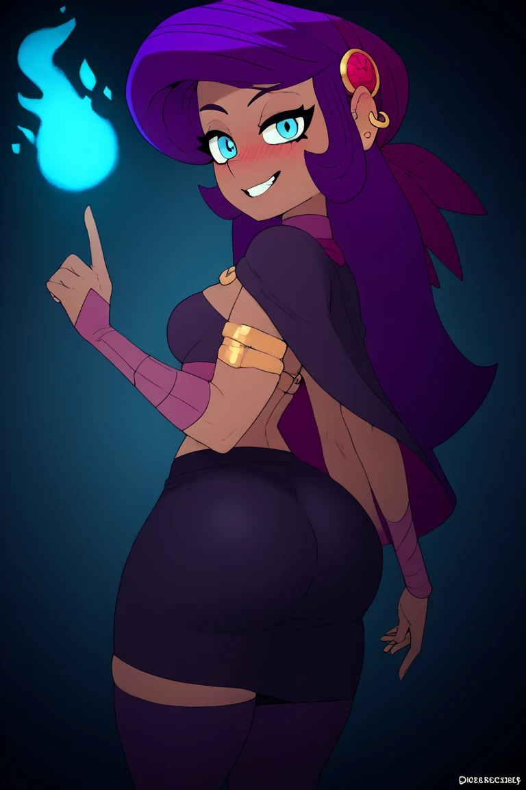 score_9,score_8_up,score_7_up,score_6_up, ((my little pony)), radiant lighting, vibrant colors, whimsical atmosphere, 8K, high resolution, highly detailed, masterpiece, dark-red body, ((purple hair)), dark purple eyes, lingerie black top, black thong, seductive pose, showing butt