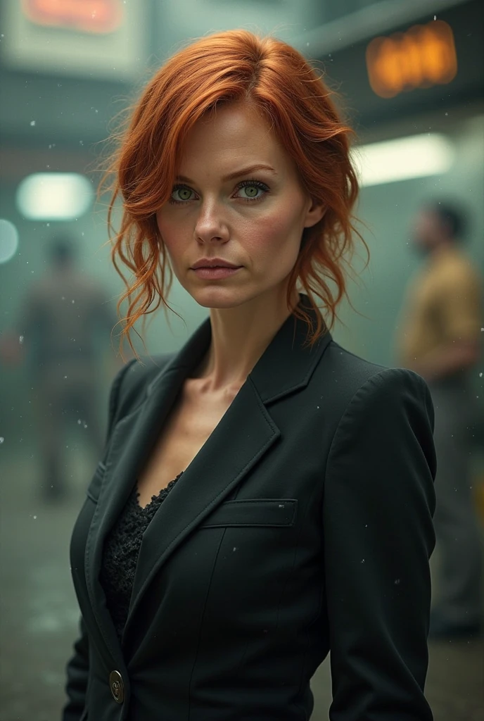 (melhor qualidade,4k,8k,alto,master part:1.2),ultra-detalhado,(Realistic,fotorrealista,photo-realistic:1.37),Barbara Gordon, Jovem mulher de 19 anos l, Cabelos ruivos bonitos, vestindo uniforme policial,olhos castanhos penetrantes, Beleza Suprema, Gotham City Setting, postura forte e confiante, Determined expression,vivid colors,foco nítido,pintura detalhista,professional lighting,Estilo Retrato, dramatic lighting,Bokeh