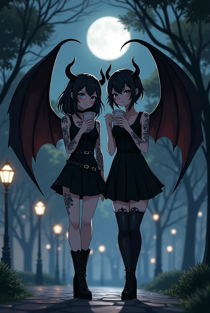 A beautiful witch with amber brown eyes, small slanted eyes, a small mouth, pale skin, a pixiecut shaved black hair, an eyebrow piercing, an ear piercing, dancing, in a nighttime forest, with an owl nearby, mushrooms scattered on the ground, a black cat, a starry sky with a waning moon, dark composition, dark illuminated, witch aesthetic, ethereal colors, intricate details, high quality, masterpiece, dark comic style, 8k resolution, ultra-detailed