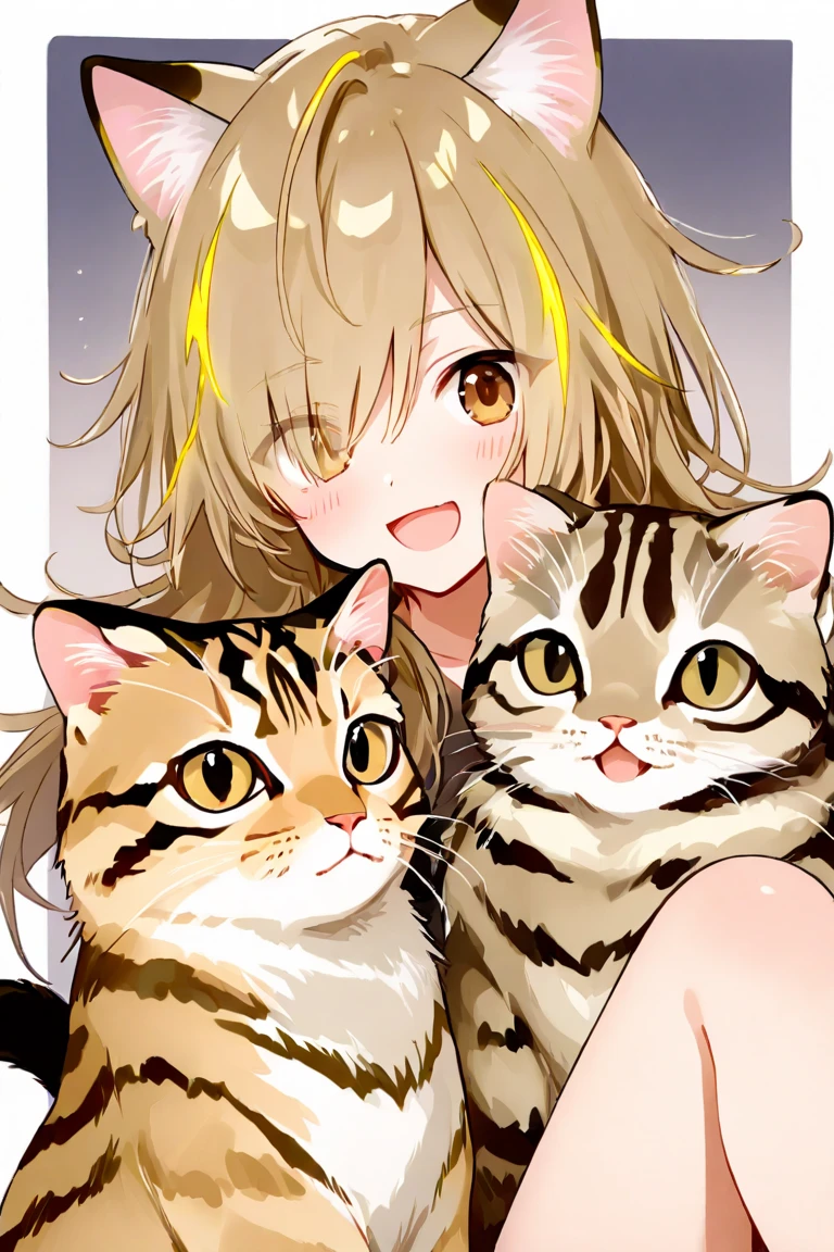 (Harem Manga style:1.2) , Hallucination, daydream , nightmare , Insane Dream , bokeh , erotica , romance , nudity girl and realistic cat , Petals fluttering down , (Single eyelids, round nose, swollen cheeks) , glossy lips , Collarbone , Hair blowing in the wind , Goddess of lust , lying back , (hide crotch by cats:1.5) , (hide nipple by many cats:1.5) , (close up cat:1.1) , spread legs , bra