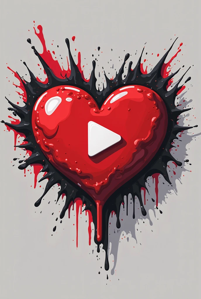 Images of a logo for YouTube,purple color, negro,with a Bleeding Heart and with the Name ITS_Rauselis,and on one side the name Networks
