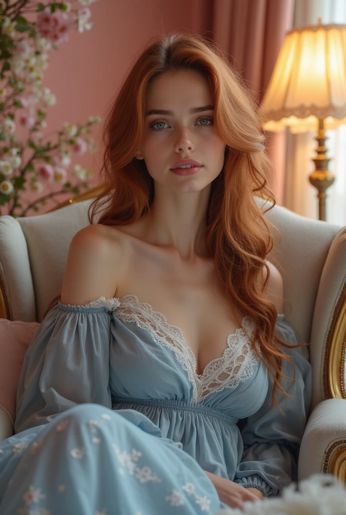 Femme Arafed assise sur une chaise en robe bleue, Beautiful French girl, Beautiful French woman, beautiful alluring anime woman, fille rousse, Attractive realistic girl, Belle jeune fille, beautiful girl model, cute elegant pose, Mignonne jeune femme, Standing leaning against a wall, robe en laine blanche courte avec une ceinture