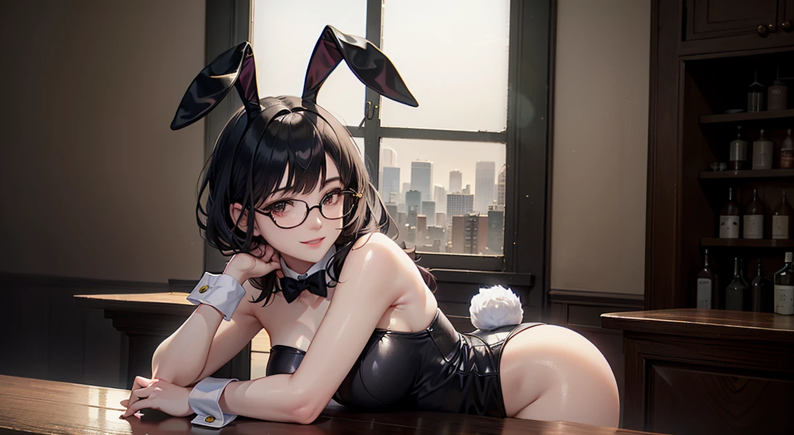 best quality, masterpiece, highres,original,extremelydetailedwallpaper, <lora:Sailor_Mars_hino_rei-01:0.6> sailor mars,black hair,long_hair, purple_eyes, red.bunny ears,. red high heels
<lora:suspendersBunny_v1:0.8> playboy bunny, crop top, suspender shorts, detached collar,
<lora:excessiveSparsePubic_v10:1> sparse pubic hair