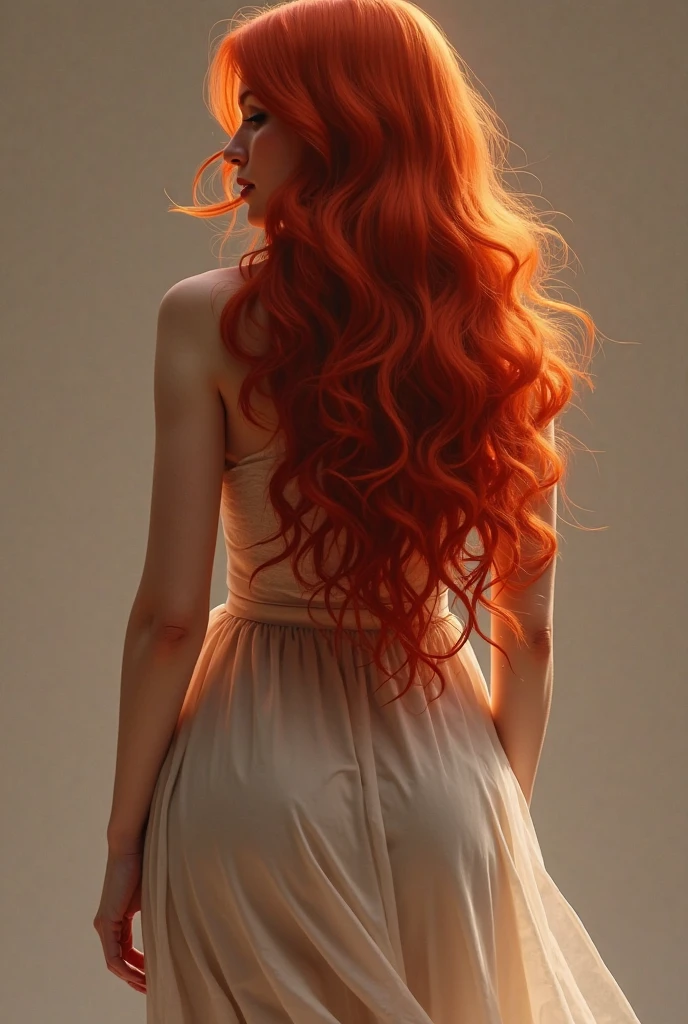 Female, Irish, redhead, Fit, curvy figure, Medium hair, parted bangs, Breasts, fit butt, Backside view, ass cheeks, Close up ass shot