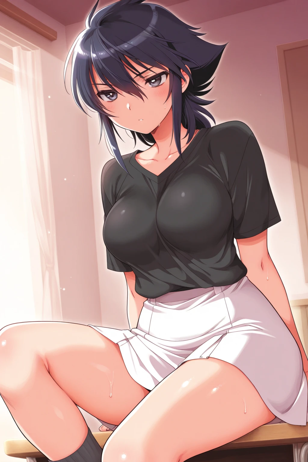 1. Beautiful girl in a pink polo shirt, short hair, Large Breasts, Embarrassing, Beautiful fingers, Shyness, worries, Black Hair, No underwear, Bending over Black eyes Hospital Beautiful Cute High quality Short sleeves No bra, drooling, on all fours, naked, huge breasts