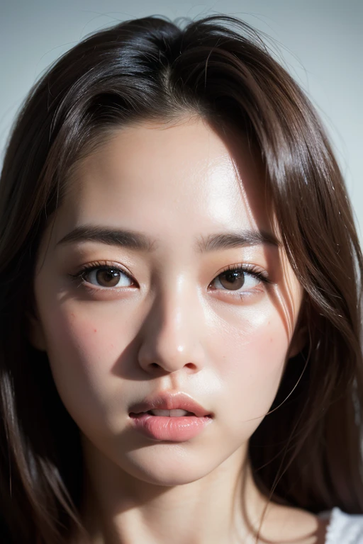 (masterpiece),(Highest quality:1.2),(Very detailed:1.2),(High resolution),(Photorealistic Stick),(RAW Photos),8K,Backlight,(Depth of written boundary),(Sleek lighting:1.2),Close-up of a naked woman,Soft portrait shots,Beautiful Japanese Women,Gorgeous face portrait,(Eye light,Sharp pupils,Detailed eye drawing,)Very beautiful face,(Detailed skin texture:1.3),Beautiful portrait,A lovely and delicate face,Beautiful young Japanese woman,Look this way,front,(POV shot),(sleepy)