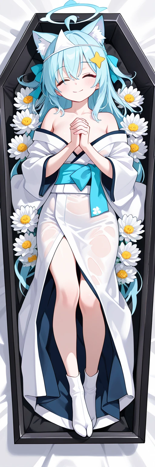 Ultra HD 2D art，closeup cleavage（a 1 woman），Off-white hair，2D animation style，Soft and delicate depiction，Also pay attention to her full-body tattoos（Full-body art），Landscape mode，A masterpiece by Guweiz and James Jean，CGSCOSITY's tattoo expert designs, etc。A beautiful girl with white hair，It has become a hot topic on the Japanese trend art station。