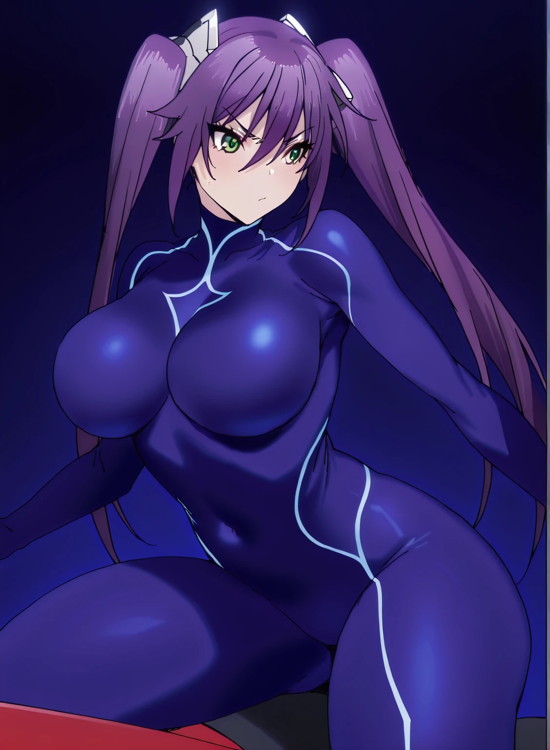 masterpiece, Best Quality, High resolution, S1, Senjougahara Hitagi, Long Hair, Long sleeve, Atal,((( High neck swimsuit))),Thighs , Cowboy Shot, Spread your legs　Ahegao　Inviting ejaculation　Bitch　Close-up　Big Ass　お尻のClose-up　Looking back