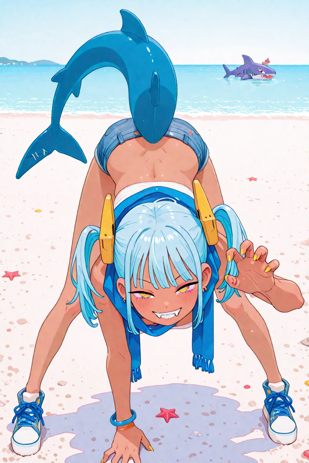 (masterpiece、highest quality、highest quality、official art、beautiful beautiful:1.2)、(1 girl:1.3)Hatsune Miku、twin tails,very detailed、miku hatsune,wetsuit,diving,Sea