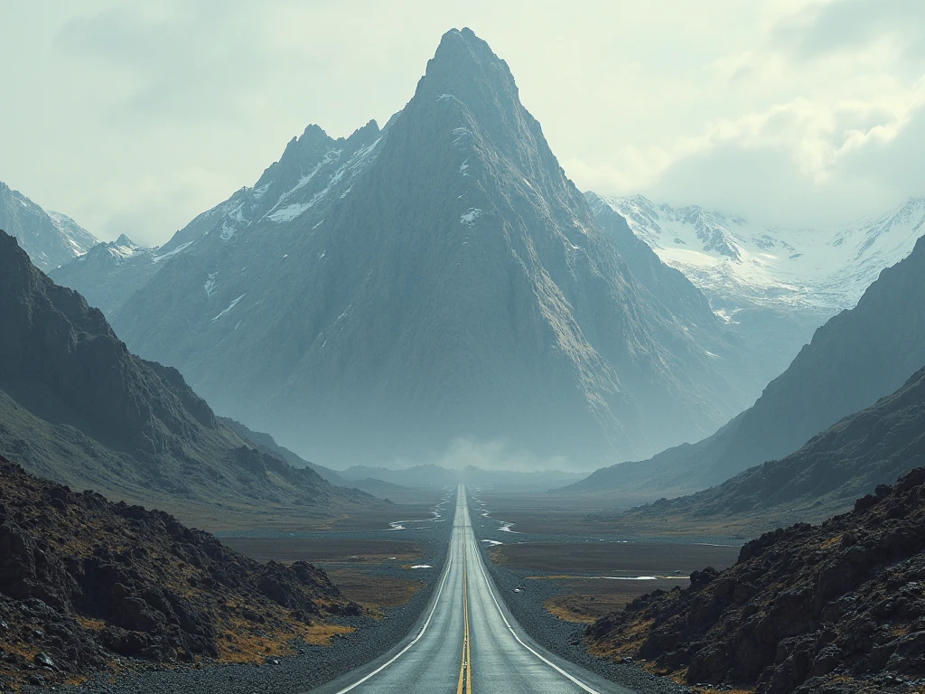 there is a young boy sitting on the road in the middle of the road, artwork about a road to freedom, photo manipulation, photo - manipulation, long road, unobstructed road, surreal glimpse, the journey of life, surreal photo, standing in road, surreal, road between hills, photomanipulation, creative photo manipulation, the road, surreal scene