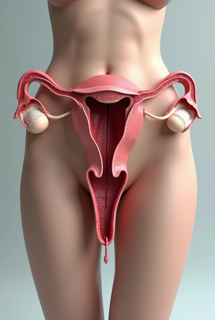 A woman&#39;s vagina from which semen comes out