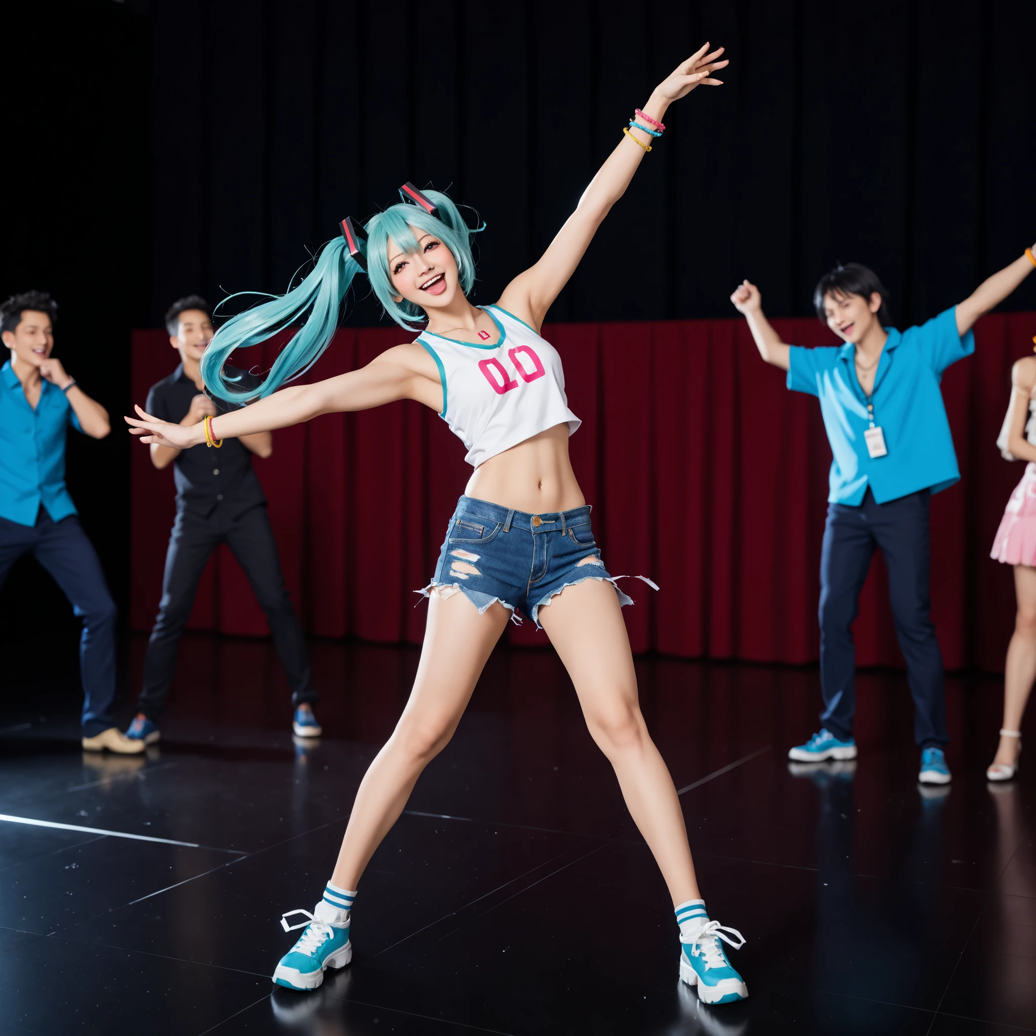 Hatsune Miku, adult content , , motisobre line, peito saltando, seios_separado, mamilo_ajuste, saltando_seios , quebrado_biquini,barriga_ripped denim shorts dancing, ,small seios, uncsobrescious, ticklish, mamilo_ajuste, centro_abertura, pele brilhante, corpo brilhante , acidental_exhibition , debaixo do peito , tomando banho ,adicionar_detalhe:0.5, there is no_ripped denim shorts dancing , sobre_ , mestra, melhor qualidade,