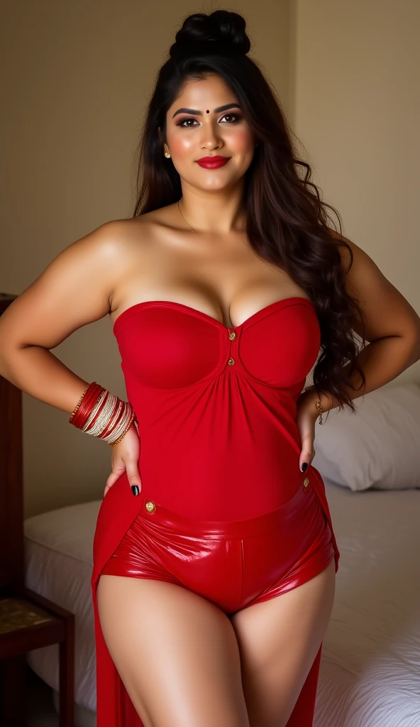 Sexy Latina in red floss
