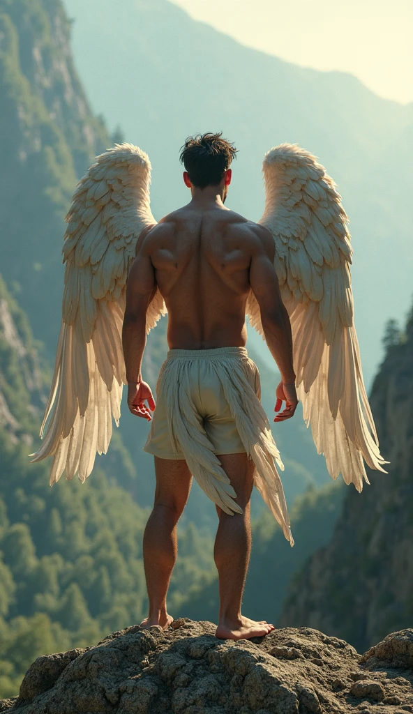 guttonerdvision12, Image of a boy with glasses and wings in front of a castle, menino alado, Vencedor do concurso Pixabay, Jovem Anjo Wan, Vencedor do concurso Pexels, Anjo com asas pretas, Mito grego pintura digital, Tron Anjo, Tema de anjo, inspirado por Jacob More, foto de perfil 1024px, Ruins in the background, angelic and unsettling
