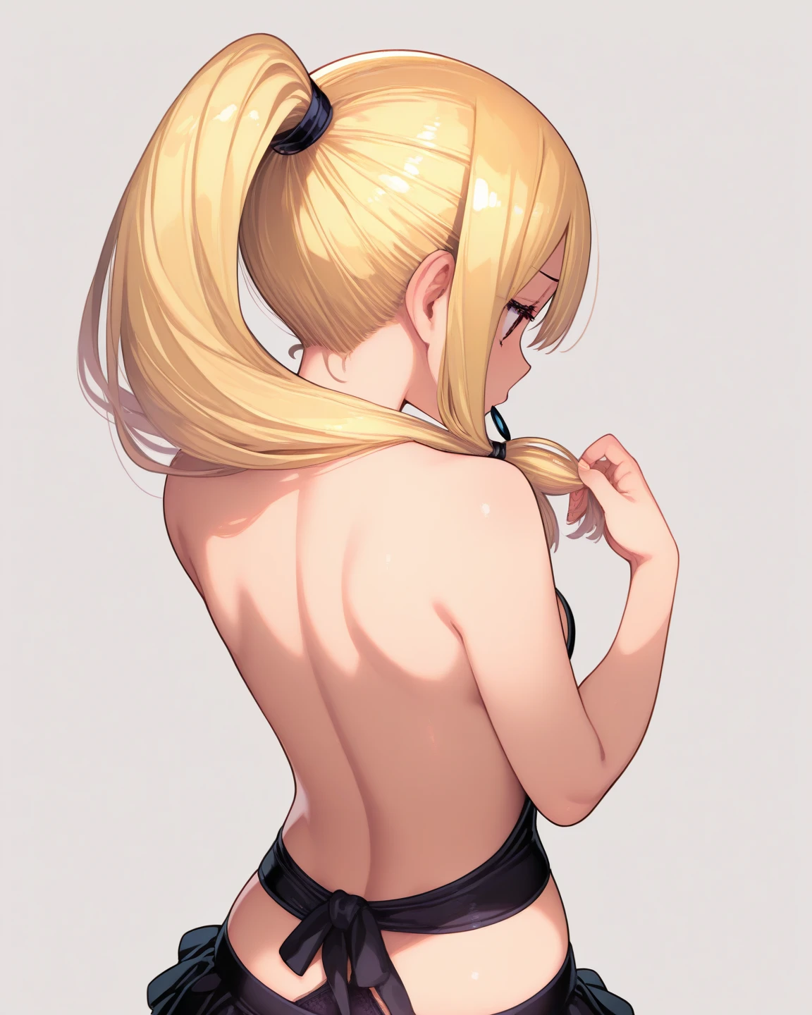 , 1girl,a beautiful fashion model ,(masterpiece, official art, best quality) (blue eyes) shiny hair, long bob, blonde hair with blonde streaks in hair, ponytail, full lips, upturned nose, big , stripping, elegant makeup, exhibitionism, naked in public, , slim thighs, toned body, shiny skin, sexy pose, blue eyes, (((arrogant, flirty)))), narrow hips, wearing high hip thong and see-through top, , ((girl wearing cyber punk outfit, embarrassed)), gold hoop earrings, pink eyeshadow, thong, cute face, gym,, (((tan skin))), tanned, hat