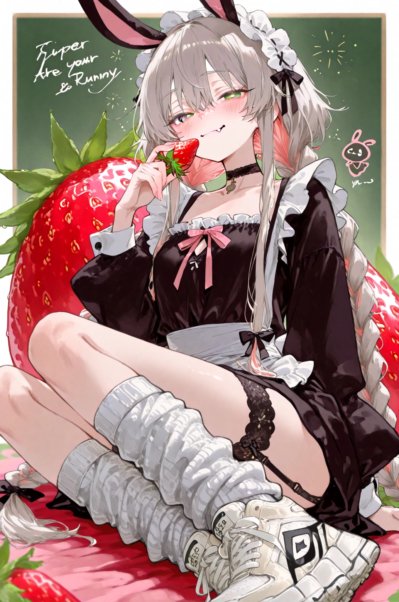 whole body, Long blonde hair, (Strawberry and strawberry flower illustration:1.5), White see-through dress,(((nsfw)))(((naked))) White high heels She lifts up her transparent skirt to reveal her crotch(((5 years old)))infant She opens her blouse to reveal her breasts tall Lift one leg up (((Urinating)))Leg spread pussy,spread legs,girl,naked,(((open pussy)))((Garden Background))