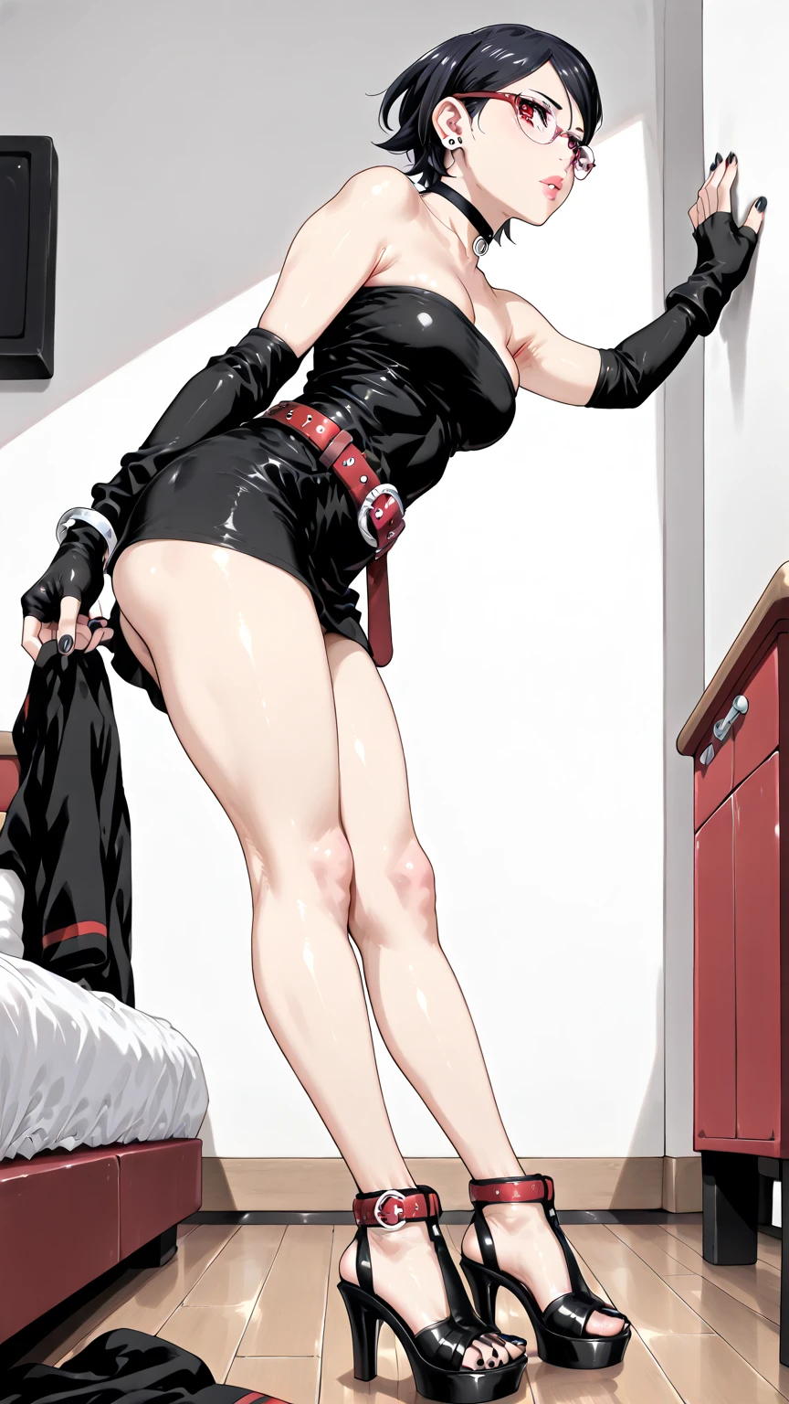 Big Breasts, , headphone, Power Armor, gun, Maid clothes,