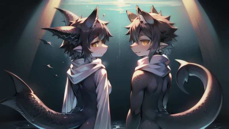 The whole body is covered with talisman paper，happy，Shota，Bulge in pants，blush，emaciated，little devil，Devil Horns，Orange-red eyes，Brownish-black skin，As a pet，Collar，Demon King，Hypnosis，Swimming pants，muscle，章鱼Tentacles ，Tentacles，fighting，estrus，Get Down，Fangs，Kiss，Foaming at the mouth，Stick out your tongue，Slobber，Be played，painfully，Tears，Topless，fuzzy，A lot of hair，Black Cat