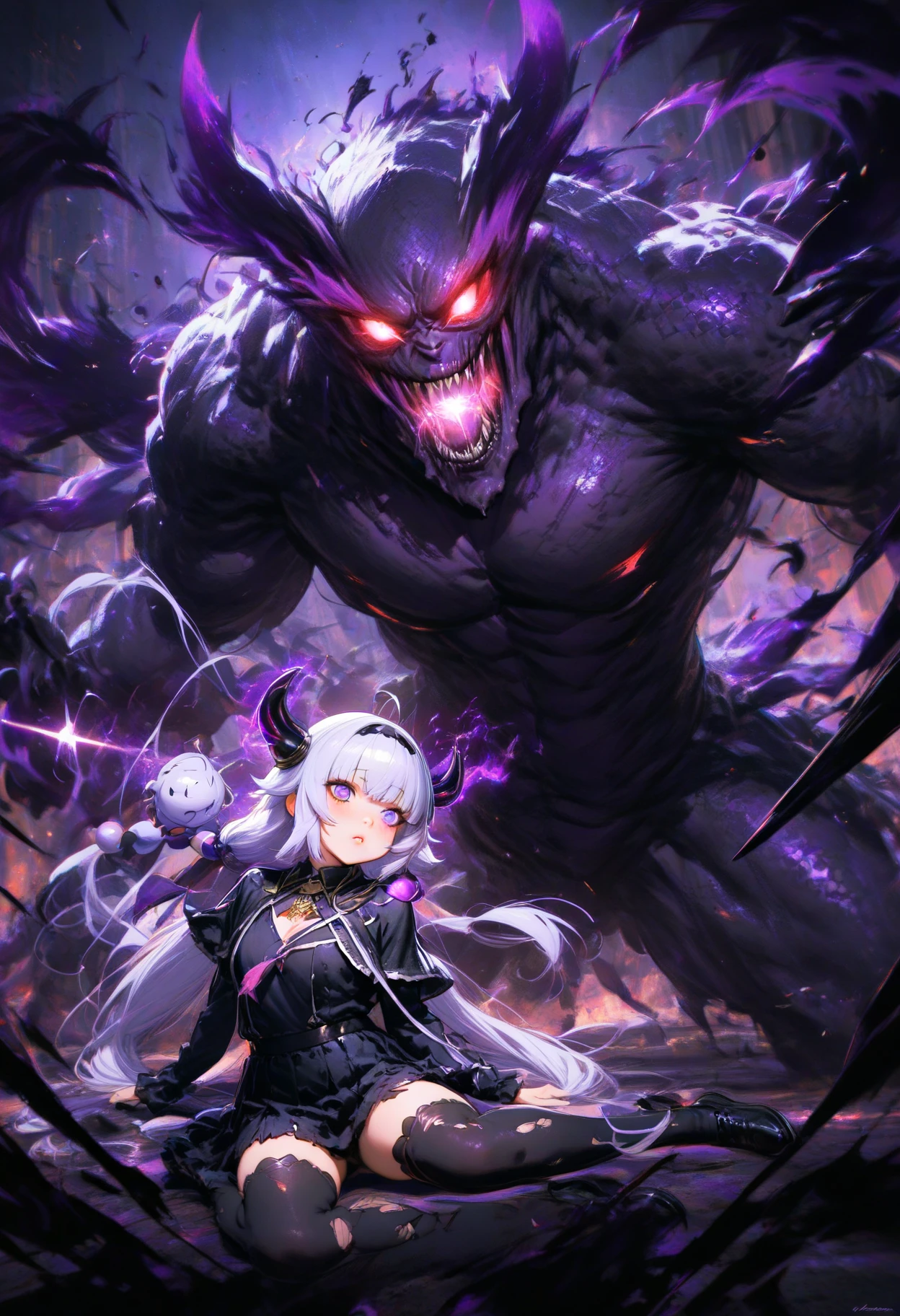 vector T-shirt design, modern graphics design, purple tones, white background, featuring a charming baby dragon with 1girl and smoke out of his mouth