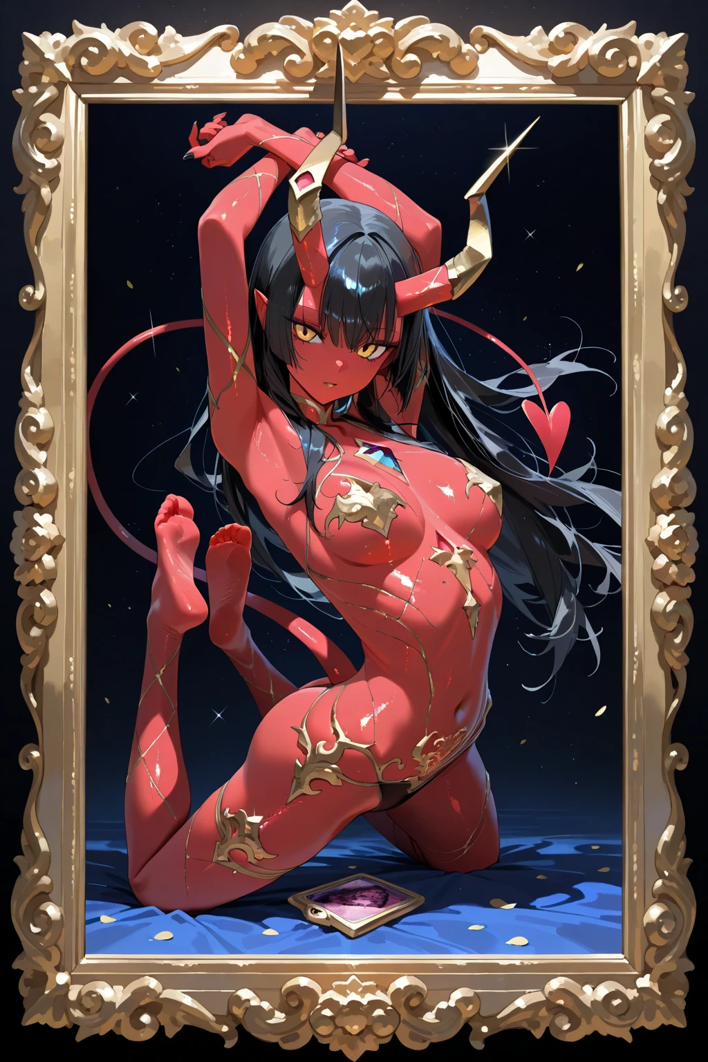 dragon woman, erotic revealing clothes. arrogant look, red vertical pupils.