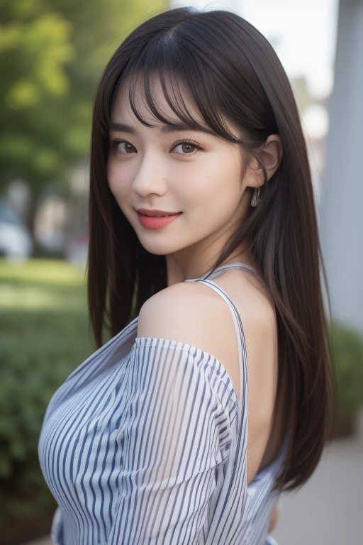Tabletop, Highest quality, shape, Very detailed, finely, High resolution, 8k wallpaper, 完璧なダイナミックな構shape, Beautiful and exquisite, Nice spring clothes,Beautiful straight hair,Small breasts,Natural color lip, 20-year-old girl、cute、sexy shot looking at camera,Always blur the background,Perfect and beautiful face、Slim face and figure,Big eyes、Putting on gal makeup,Actual Photos（Best image quality）、Sexy Face、Fashion magazine model pose、A shy smile、Cyberpunk Fashion、Change pose randomly、Randomly change the shooting angle and position、Night Sky