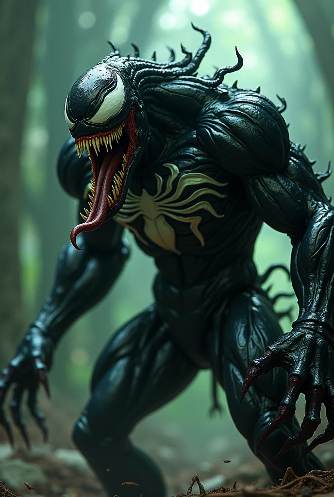 Venom with tongue out