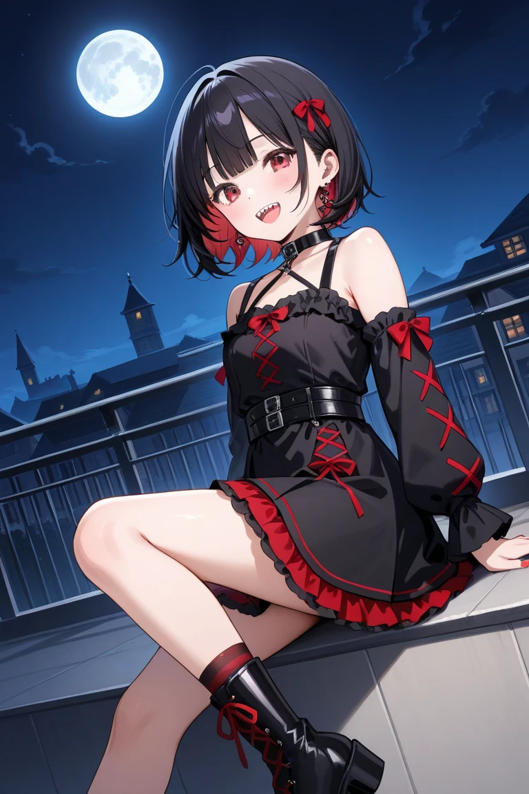 NSFW,masterpiece,Highest quality,High resolution,Super detailed,marnie_\(pokemon\),Aqua Eye, Black Choker, Red ribbon,(Pink Dress), jewelry, Black jacket, Open clothes, Long sleeve,Small breasts,blush,Night Park,Street lamp,Sexy pose,Seduce,Prostitute