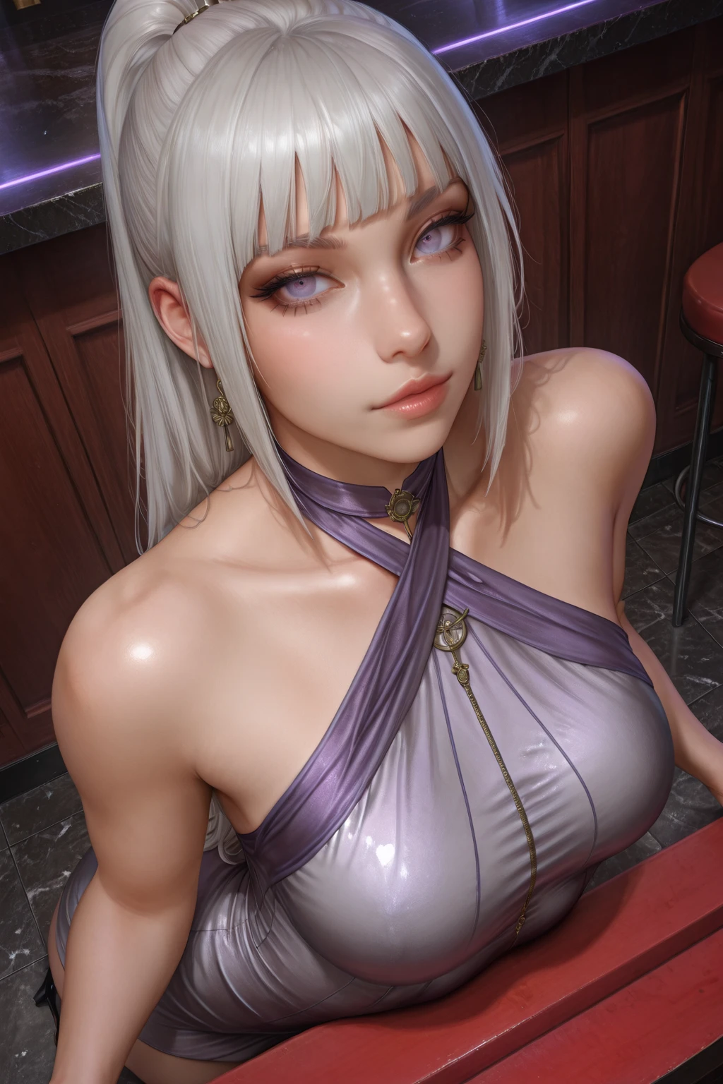 Hot bronya, white hair, white eyes, sexy pose