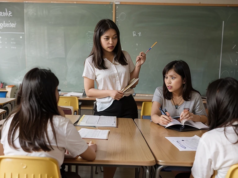 Teacher teaching classes 
