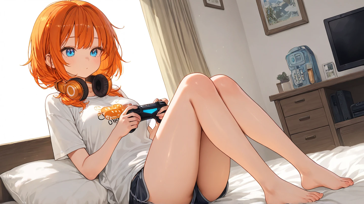 makima laying on bed with a remote control in her hand, anime style 4 kk,suit,white shirt,black trousers, anime art wallpaper 4 k, anime art wallpaper 4k, anime wallpaper 4k, anime wallpaper 4 k,red hair, seductive anime girl, anime art wallpaper 8 k, best anime 4k konachan wallpaper, 4k anime wallpaper, anime girl, cute anime girl, nightcore